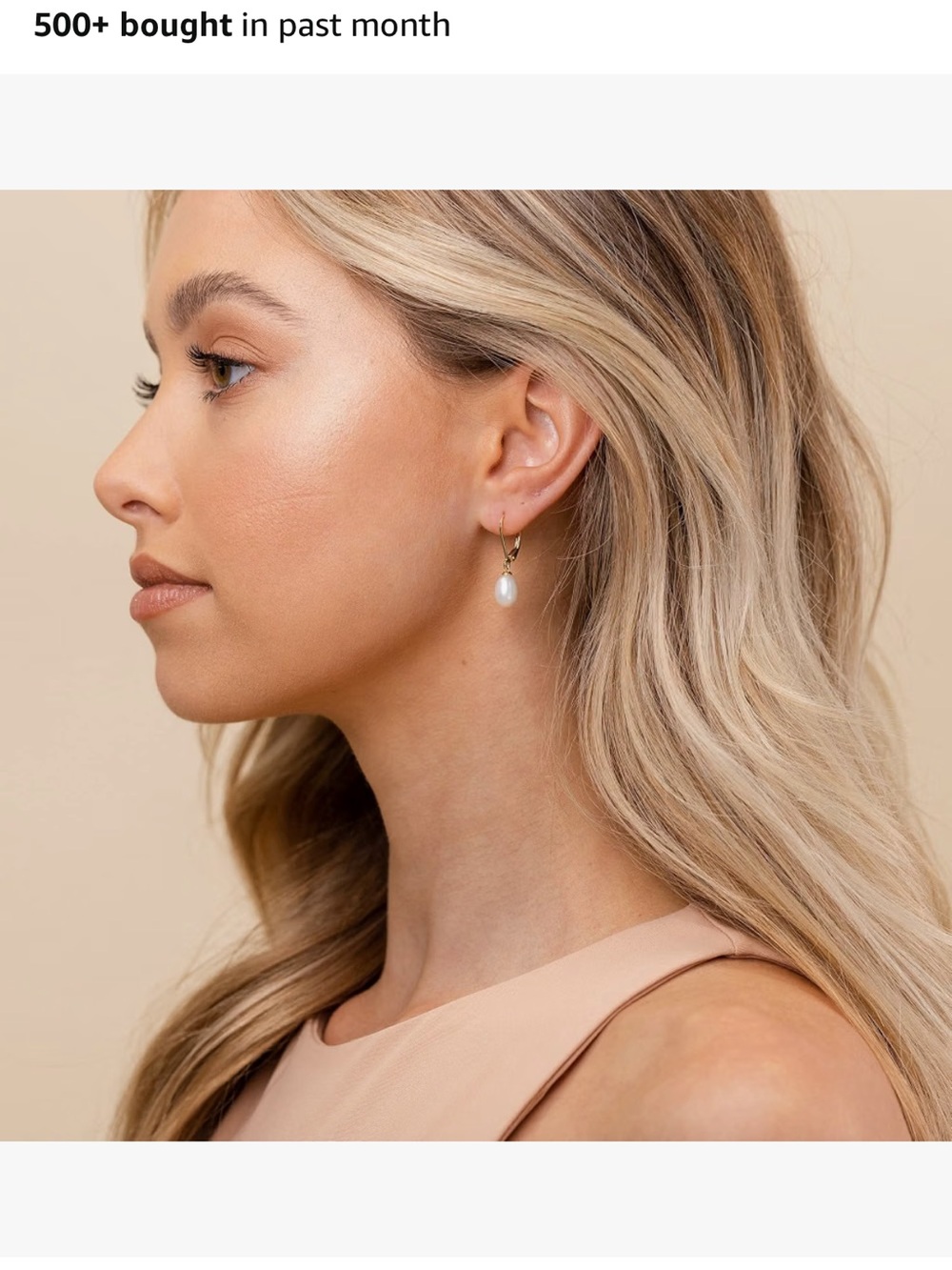 NWT Pavoi Gold Pearl Drop Earrings